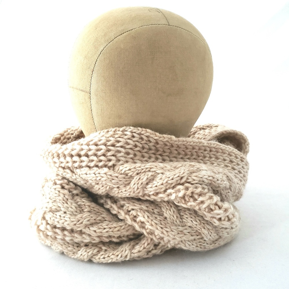 Cable Knit Circle Scarf